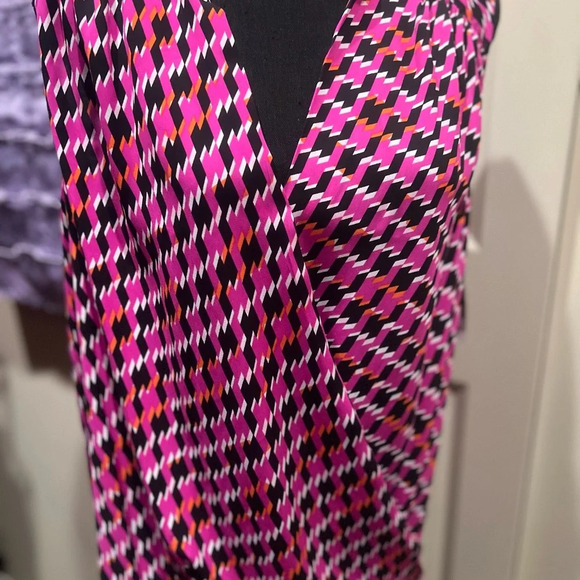 INC NWT Large Pink Multi Colored Sleeveless Blouse $69 Retail - Picture 5 of 5